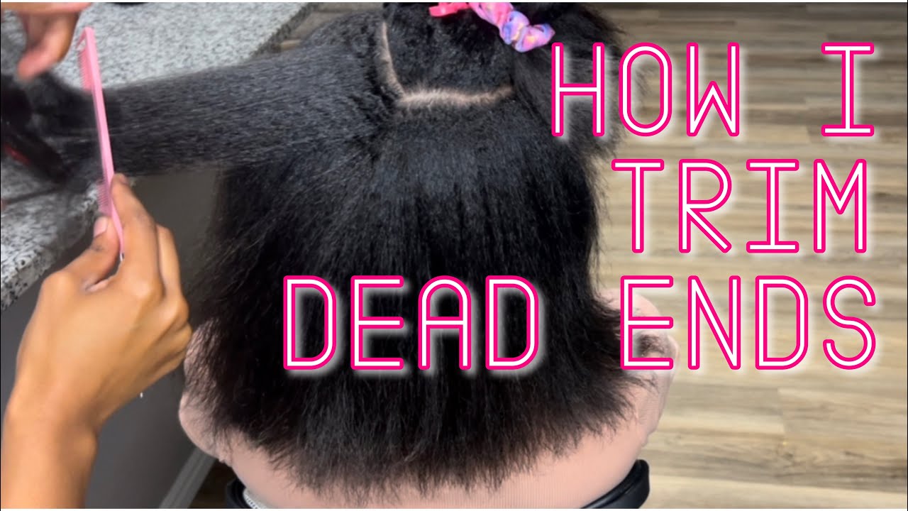 HOW TO TRIM SPLIT ENDS ON BLACK HAIR | CUT HAIR ON 4 TYPE