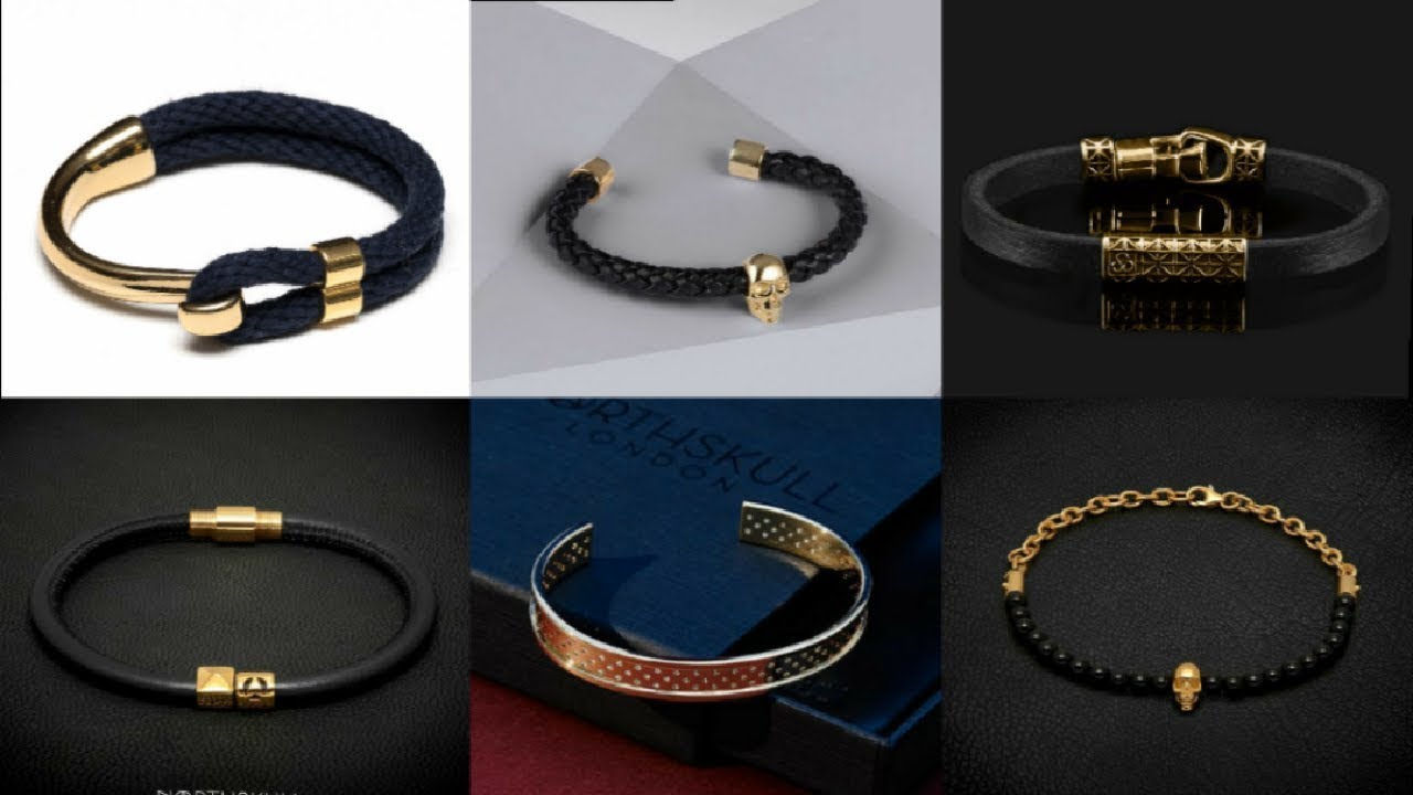 Gold Leather Bracelet designs with Weight and Price l leather bracelet designs...