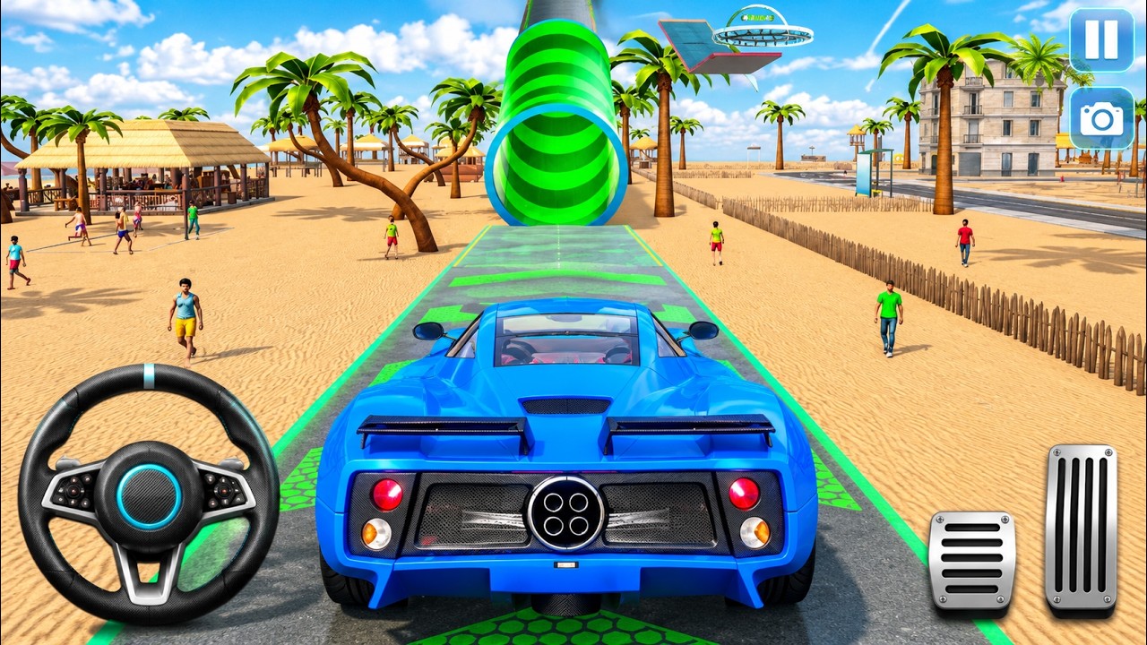 Ramp Car Beach Racing Stunts &ndash; Extreme GT Car Stunts Android GamePlay