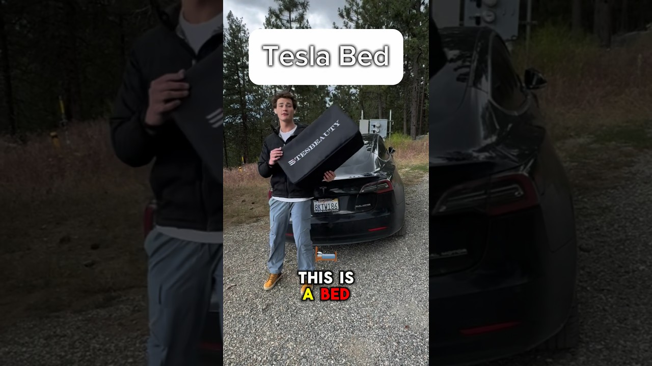 Обзор кровати Tesla #model3 #кемпинг #электромобиль