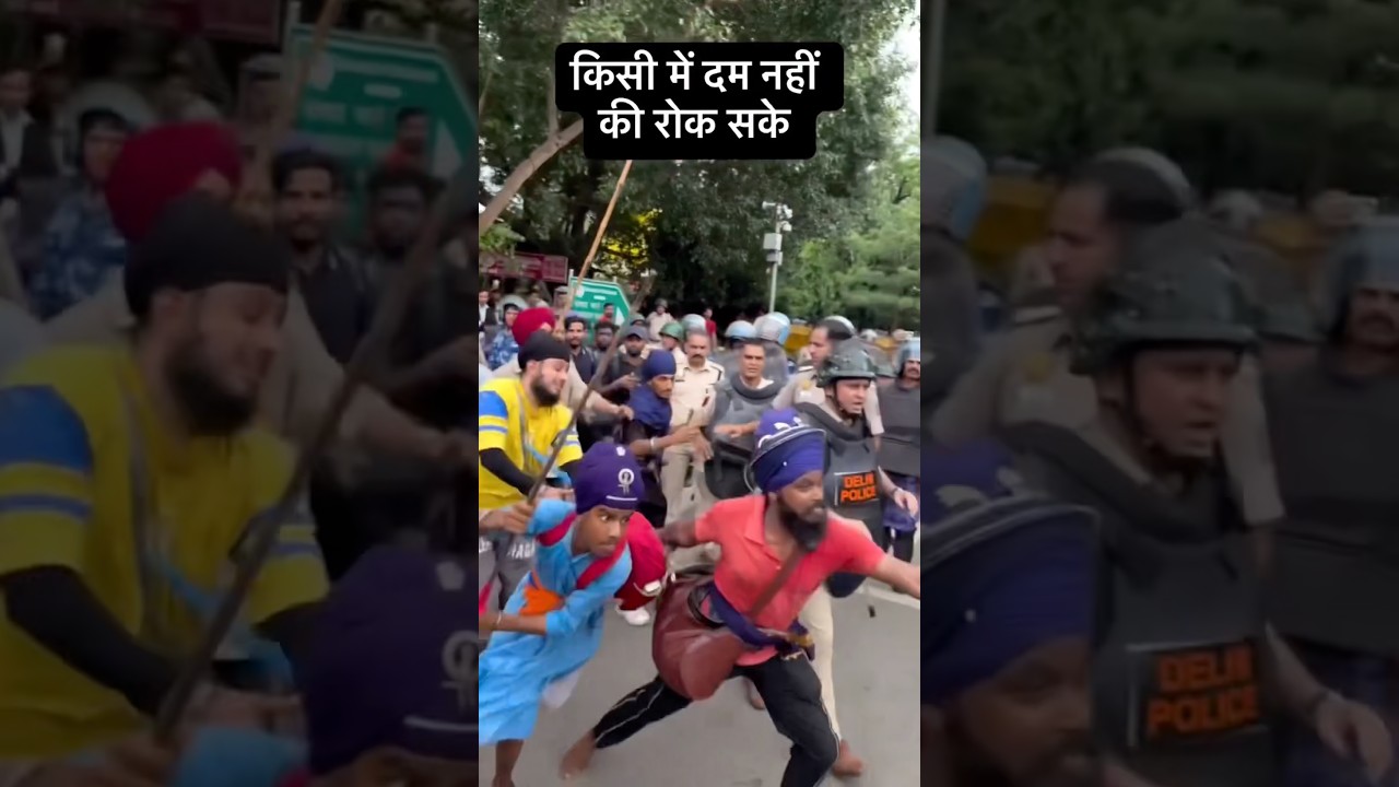 Khalsa Raj Delhi Students Protest #delhi #shorts #khalsa #viral #punjab #india #students #protest