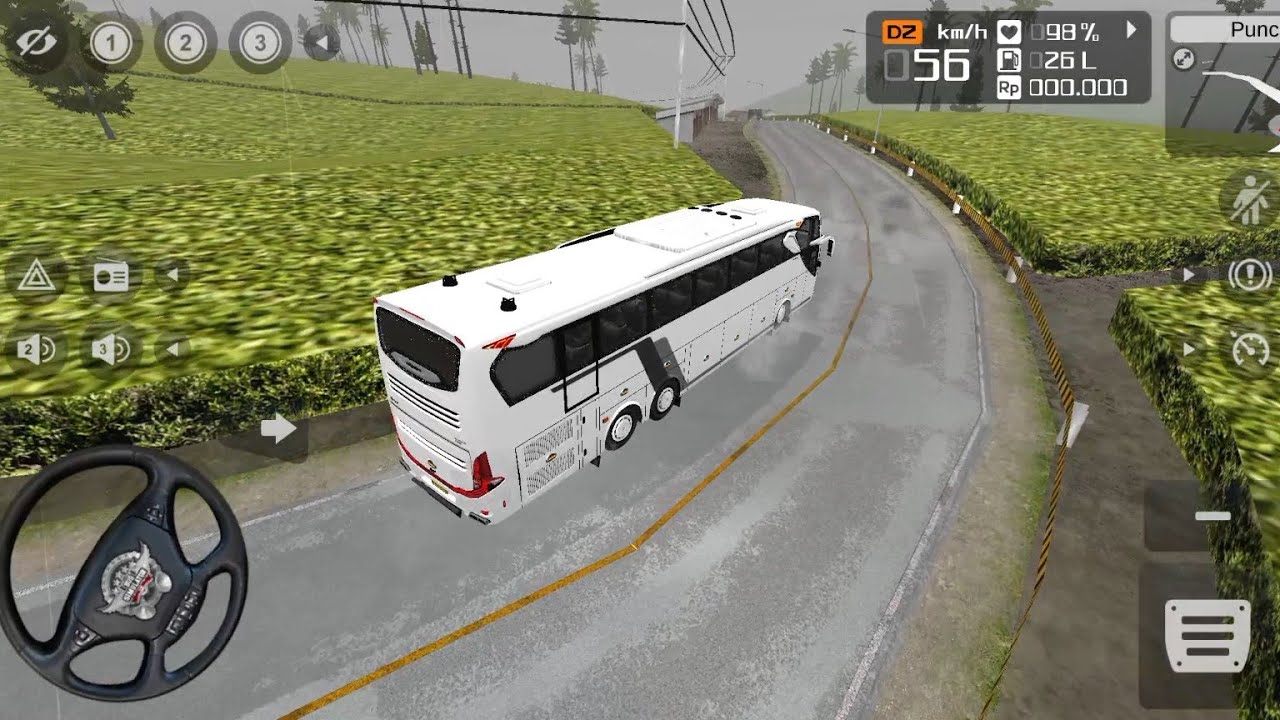 Volvo Bus drive in | village in 🌧️ rainy weather |✓ Simulator 🎮 Game 