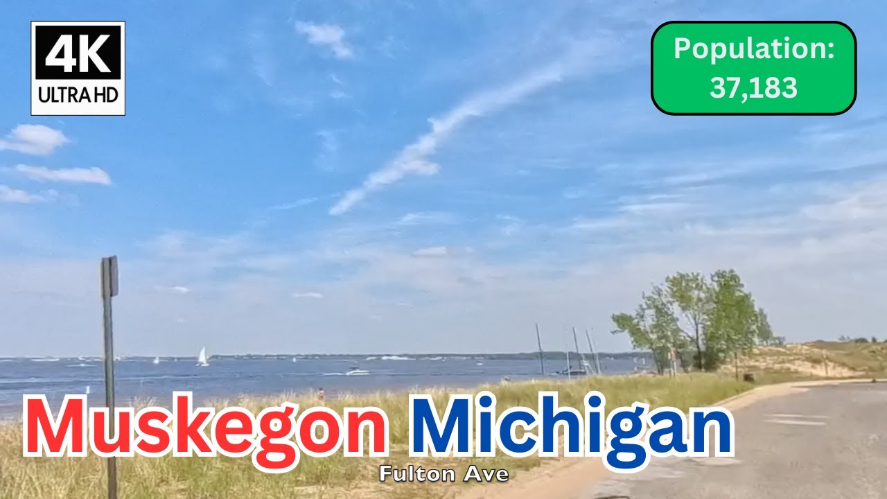 Driving Through Muskegon, Michigan 🚗 | Lakefront City Tour in 4K