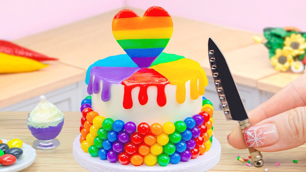 Remarkable Kitkat Rainbow Cake Recipe | 1000+ Satisfying Mini Cake Decorating and ASMR
