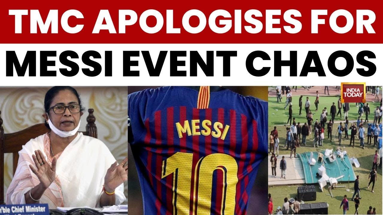 Kolkata Stadium Chaos: Trinamool Congress Apologises to Lionel Messi and Fans After Security Lapse