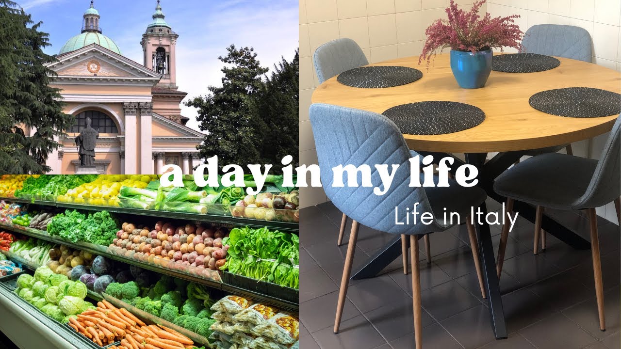 කුස්සියට පුංචි වෙනසක් 😇🌼 | italy life | grocery shopping | cooking | productive day