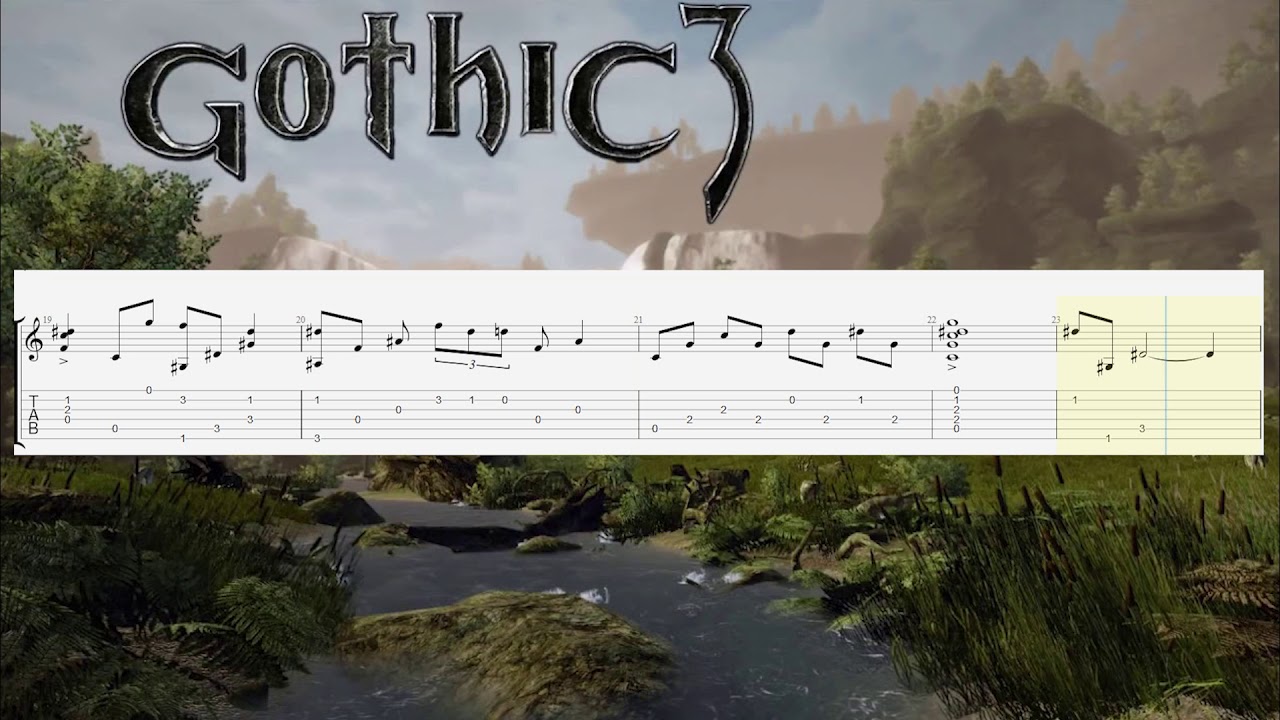 Gothic 3 - Vista Point Main Theme (free tabs fingerstyle guitar)