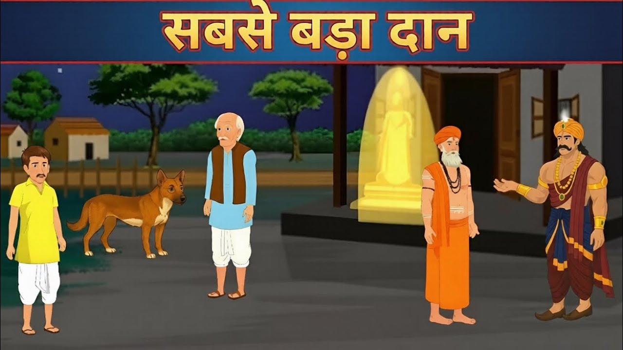 सबसे बड़ा दान । Hindi Moral Story । Hindi Kahani । @N-ToonsHindi 