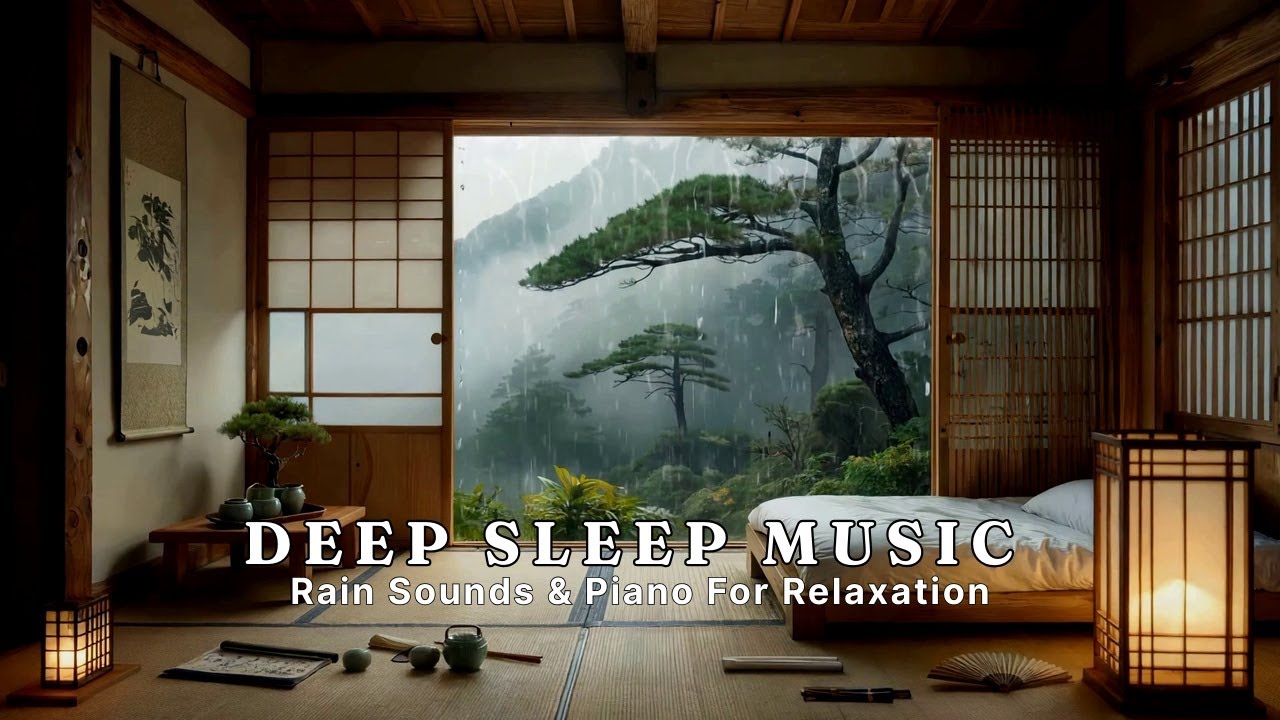 Rain Sounds And Soft Piano Music 🎶 Relaxing Sleep Music For Deep Sleep, Stress Relief | Meditation