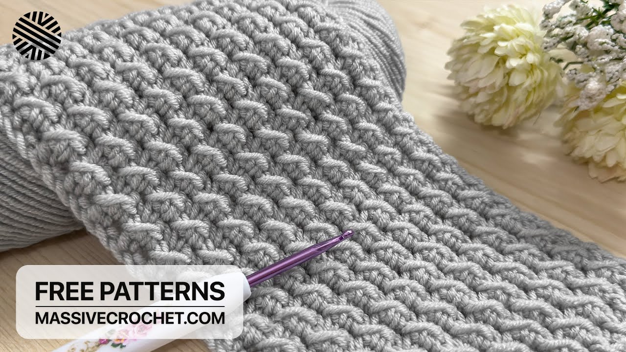 EXTREMELY EASY Crochet Pattern for Beginners  🩶 LOVELY Crochet Stitch for Scarf, Sweater & Blanket