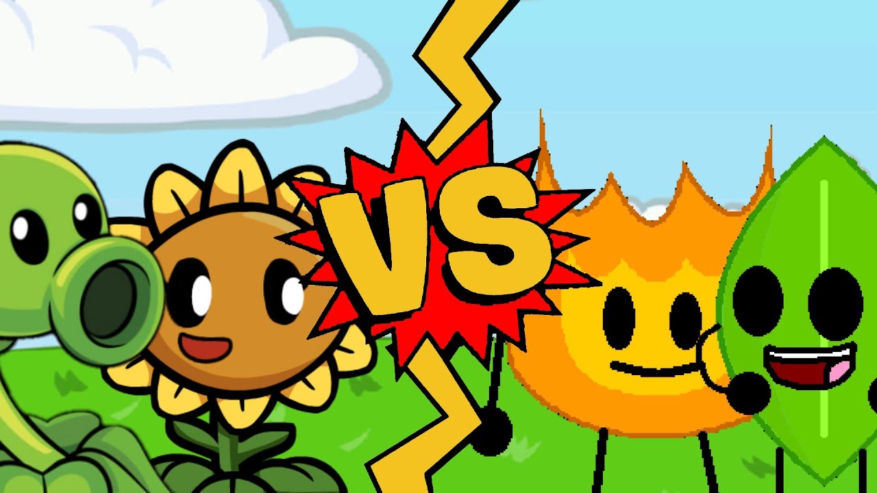 M.U.G.E.N Battles | Peashooter/Sunflower vs Leafy/Firey