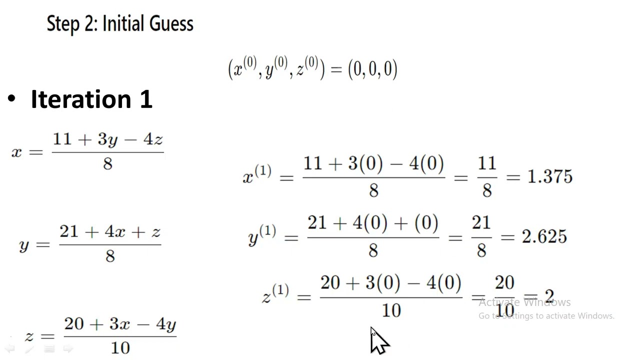 Jacobi and gauss seidel method