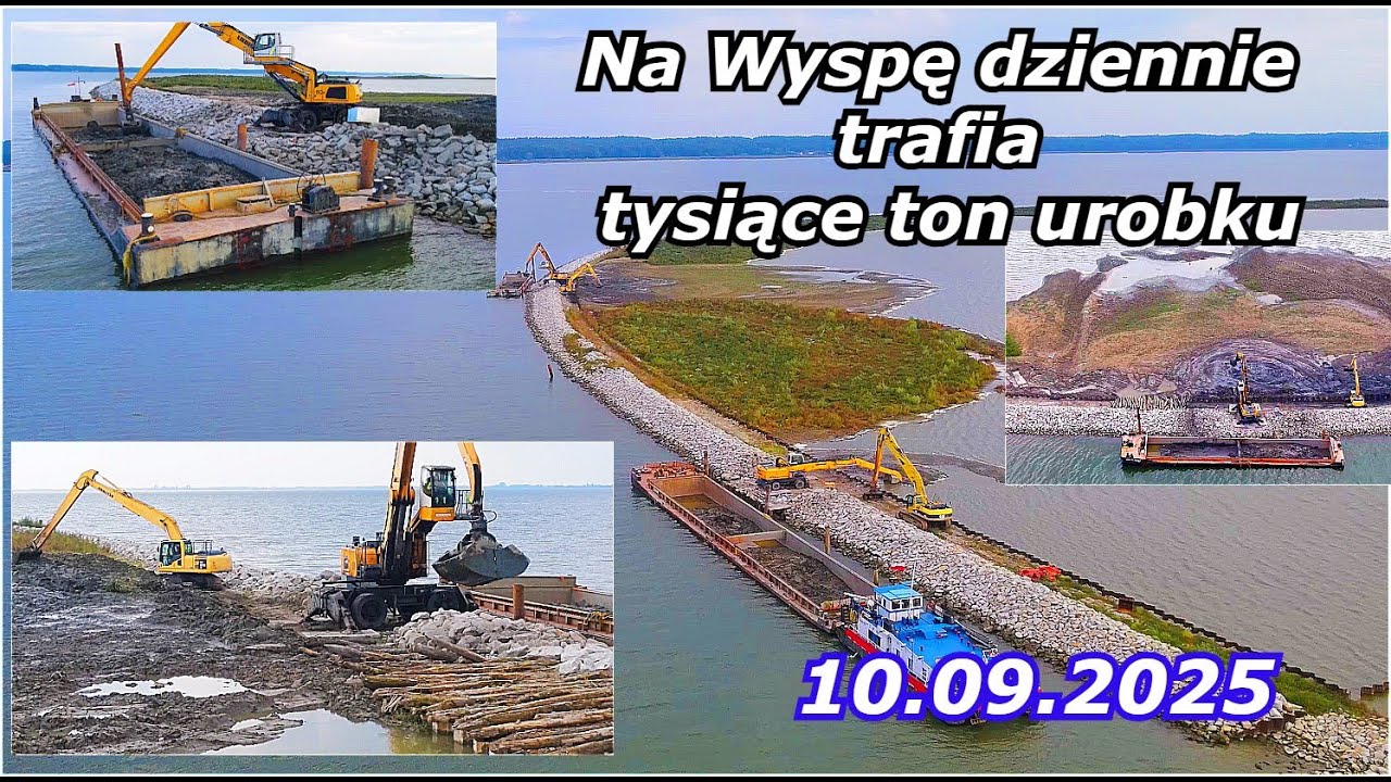 Wyspa Estyjska -10.09.2025 Suchego lądu z dnia na dzień przybywa