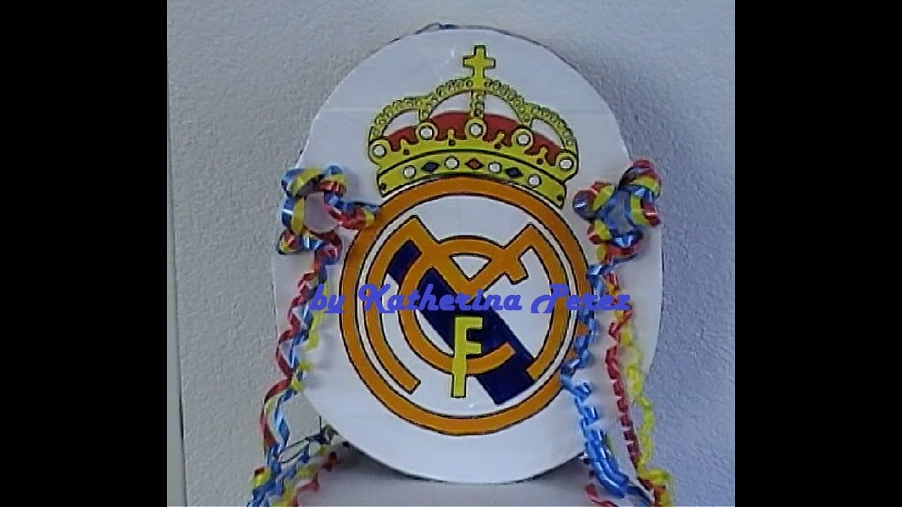 Como hacer una pinata tipo tambor (Real Madrid logo)