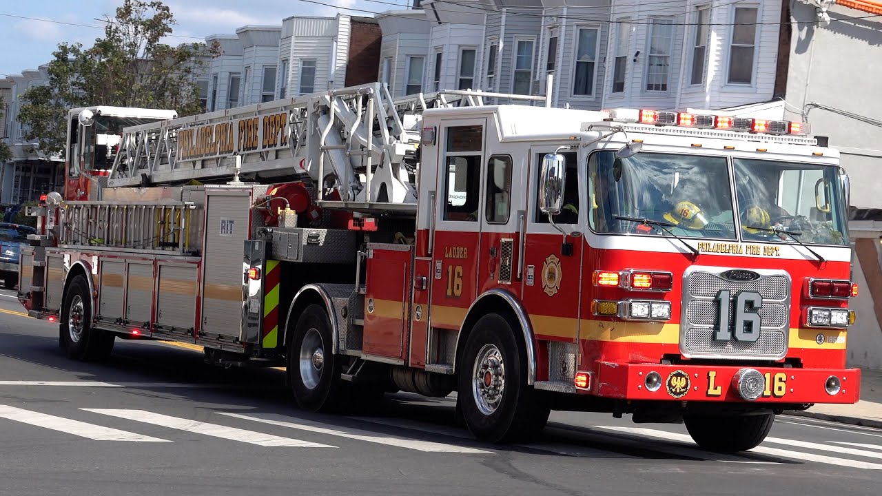 Philadelphia Fire Department Engine 28 & Ladder 16 Responding