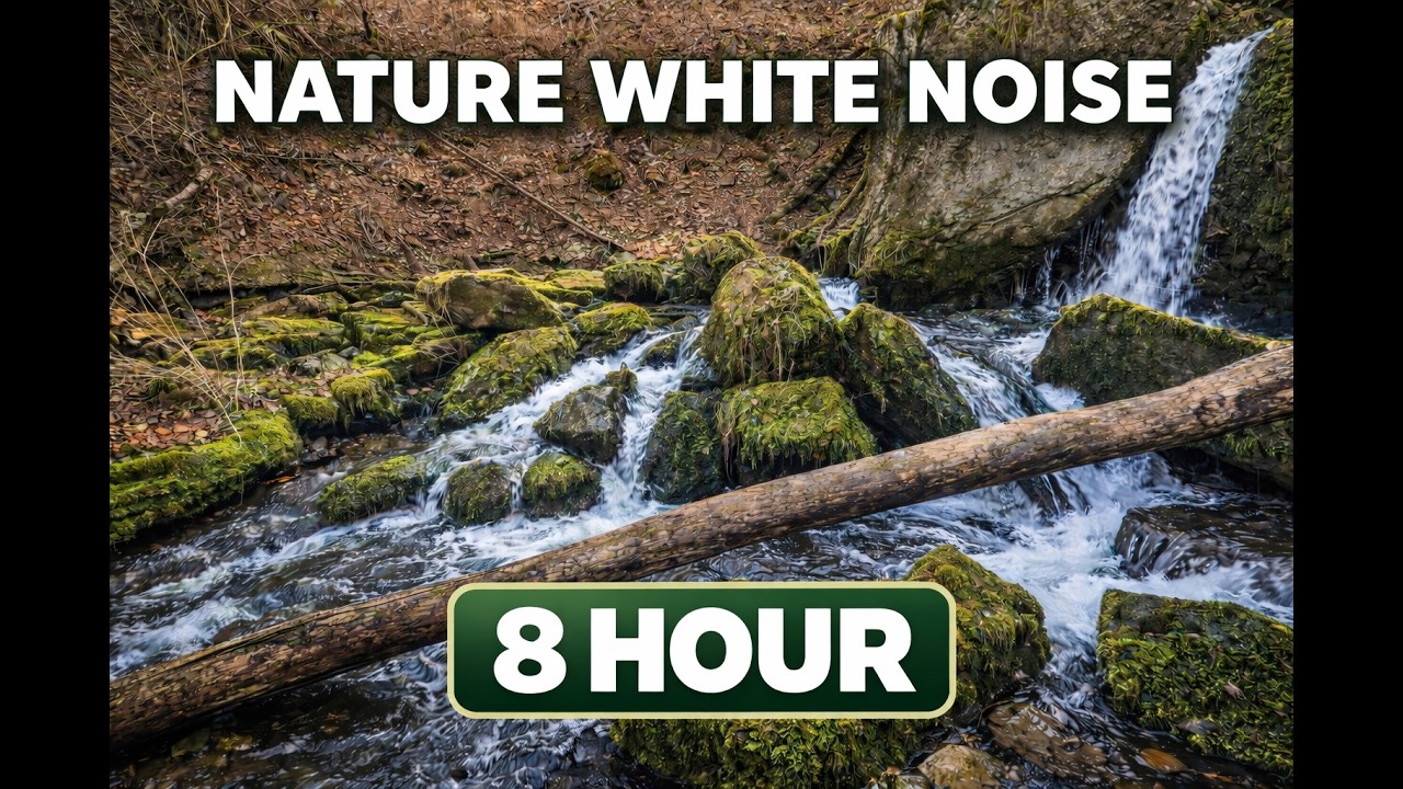 8 Hours of Peaceful Creek Sounds - Overnight White Noise for Sleep