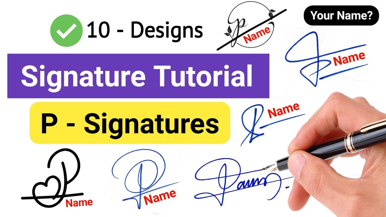 ✅ P Signature style | Signature Style Of My Name | A To Z signature Style
