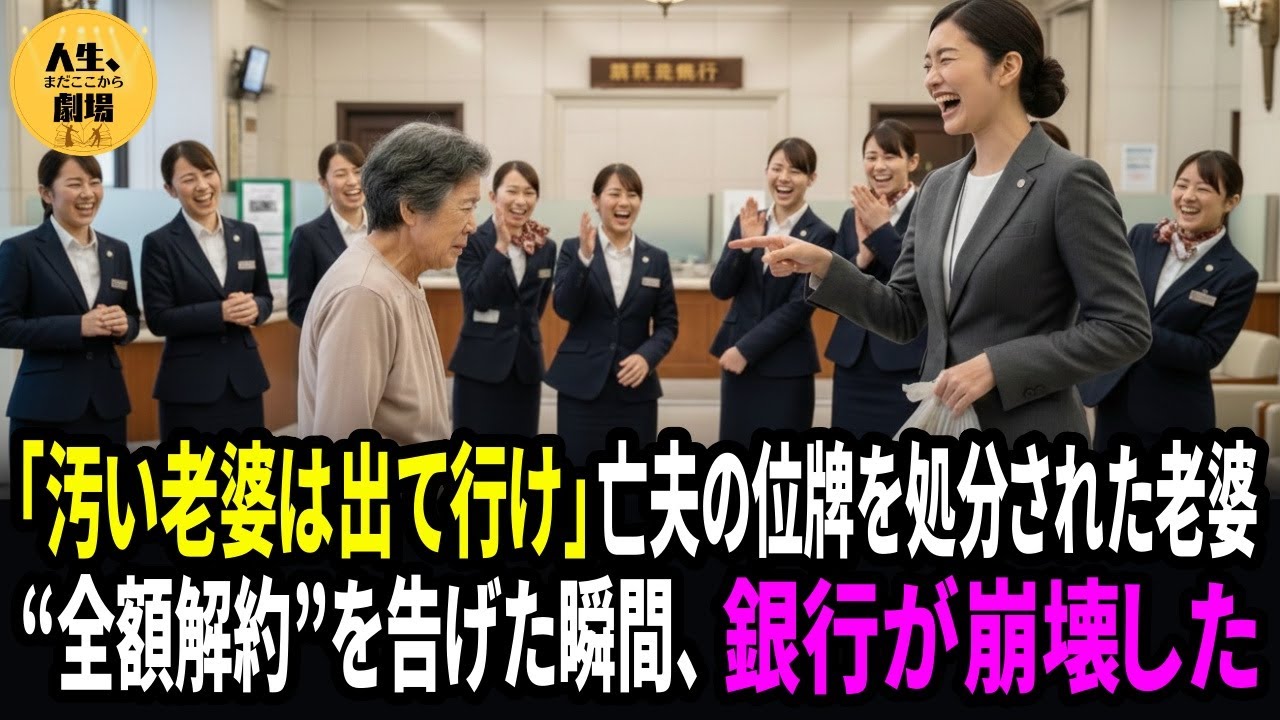 「当行の品格にそぐわない」と亡夫の位牌を捨てたエリート支店長──翌日、“全額解約”を告げた瞬間、銀行の株価が崩壊した