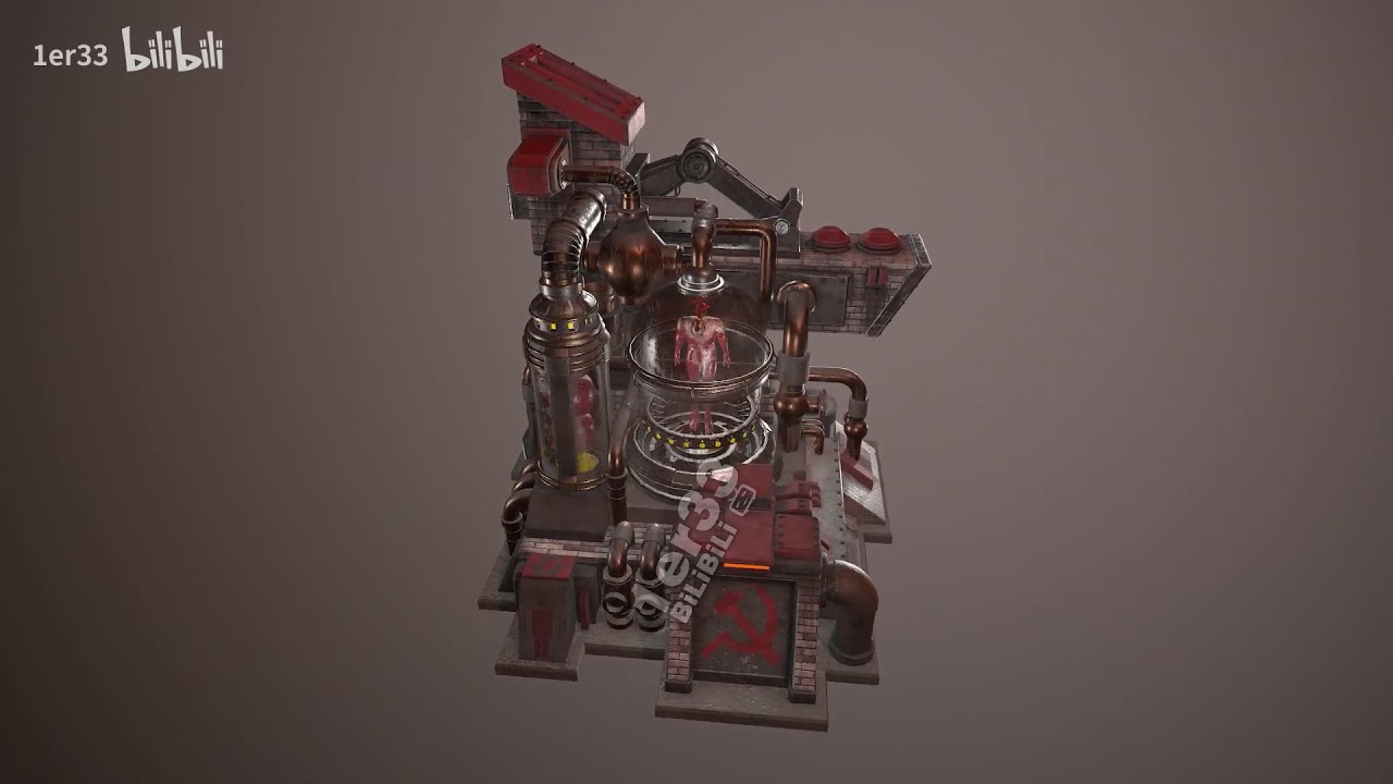 RED ALERT2/ Soviet/Cloning vat 3D animation