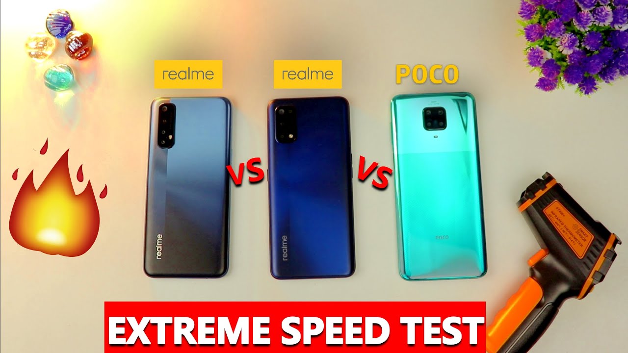 Realme 7 Pro Vs Realme 7 Vs Poco M2 Pro Speed Test, Performance test and Heating test  🔥💪⚡