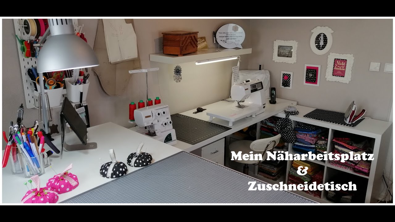 Näharbeitsplatz & selbstgebauter Zuschneidetisch - so habe ich es gemacht!