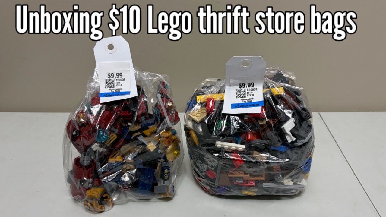 Unboxing two Lego thrift store surprise bags