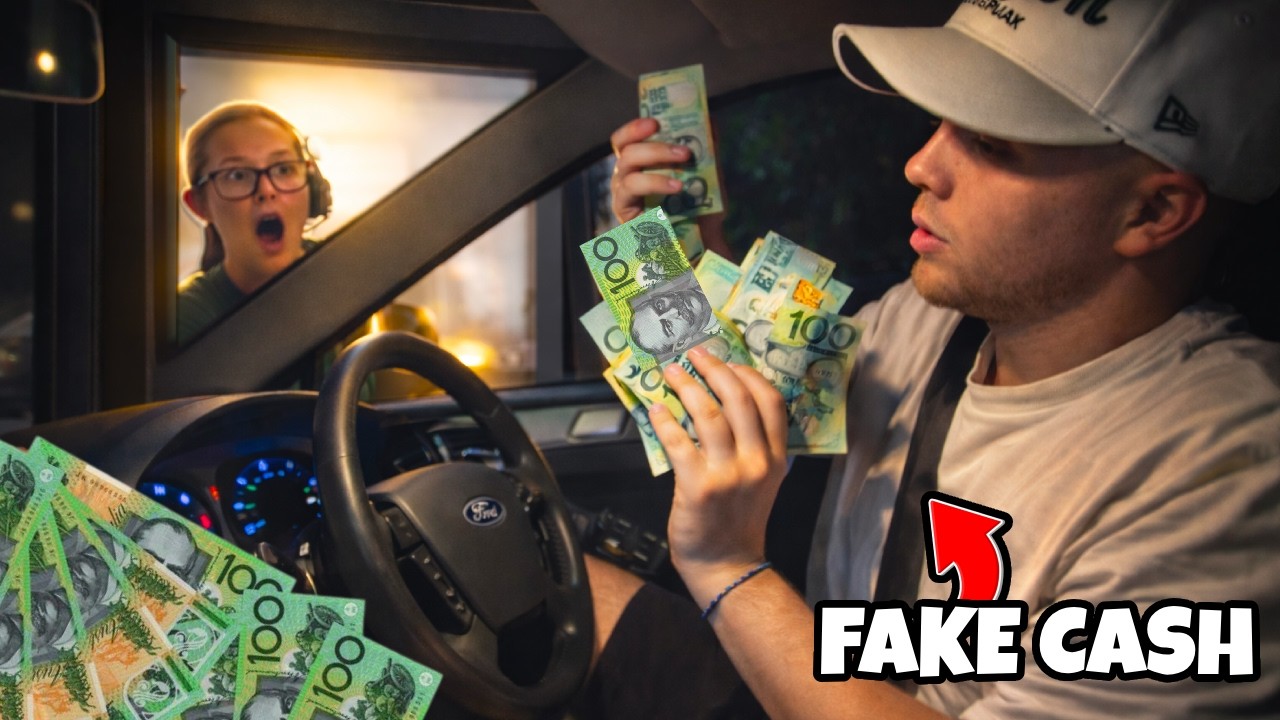 Drive Thru With Fake Cash Prank!