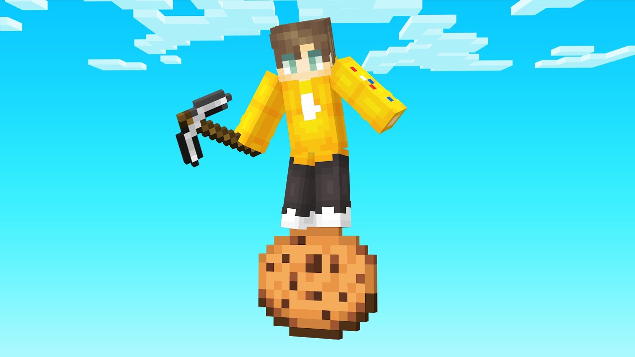 Minecraft ONE BLOCK On A COOKIE!