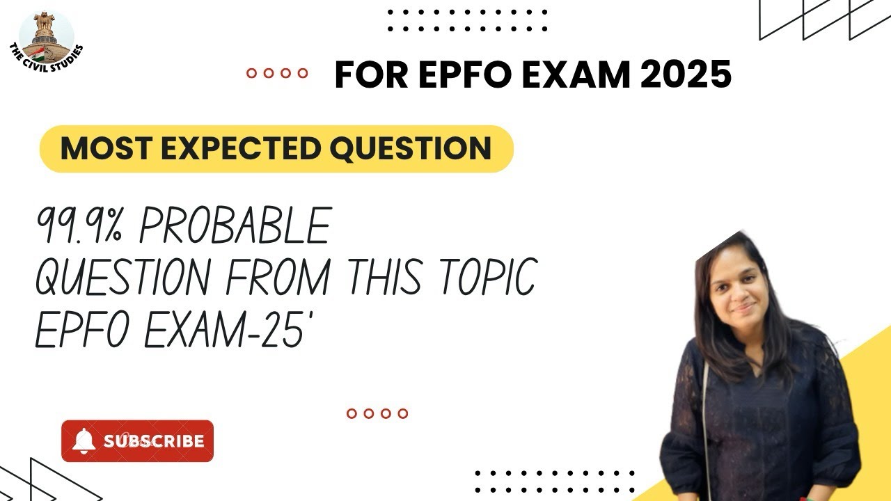 🔥 “100% Expected Question for EPFO Exam | Don’t Miss This One!” #upscepfo #epfo2025 