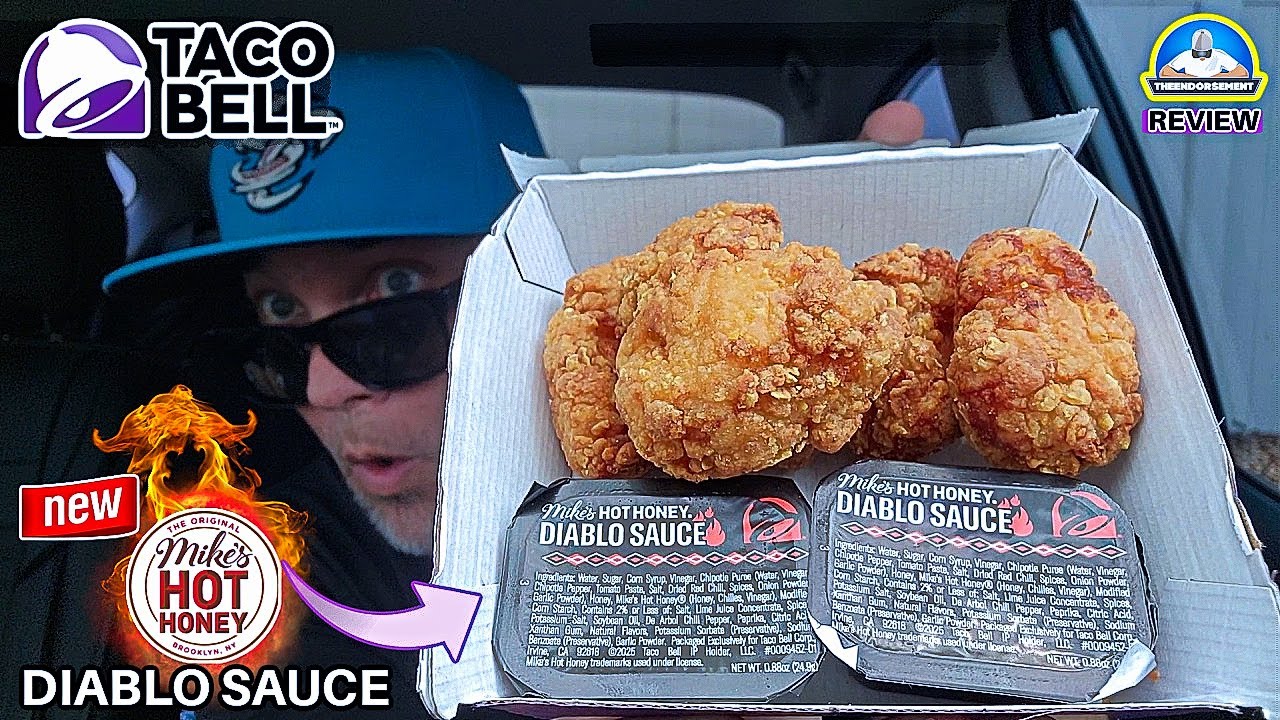 Taco Bell® Mike's Hot Honey™ Diablo Sauce Review! 🌮🔔🔥🍯 | Their BEST Sauce Ever? | theendorsement