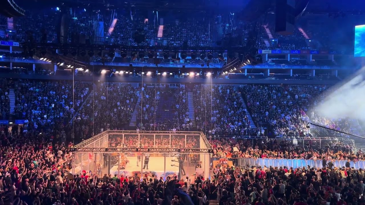 Lights Out Steel Cage Match - All Entrances. AEW Forbidden Door London 24/08/2025
