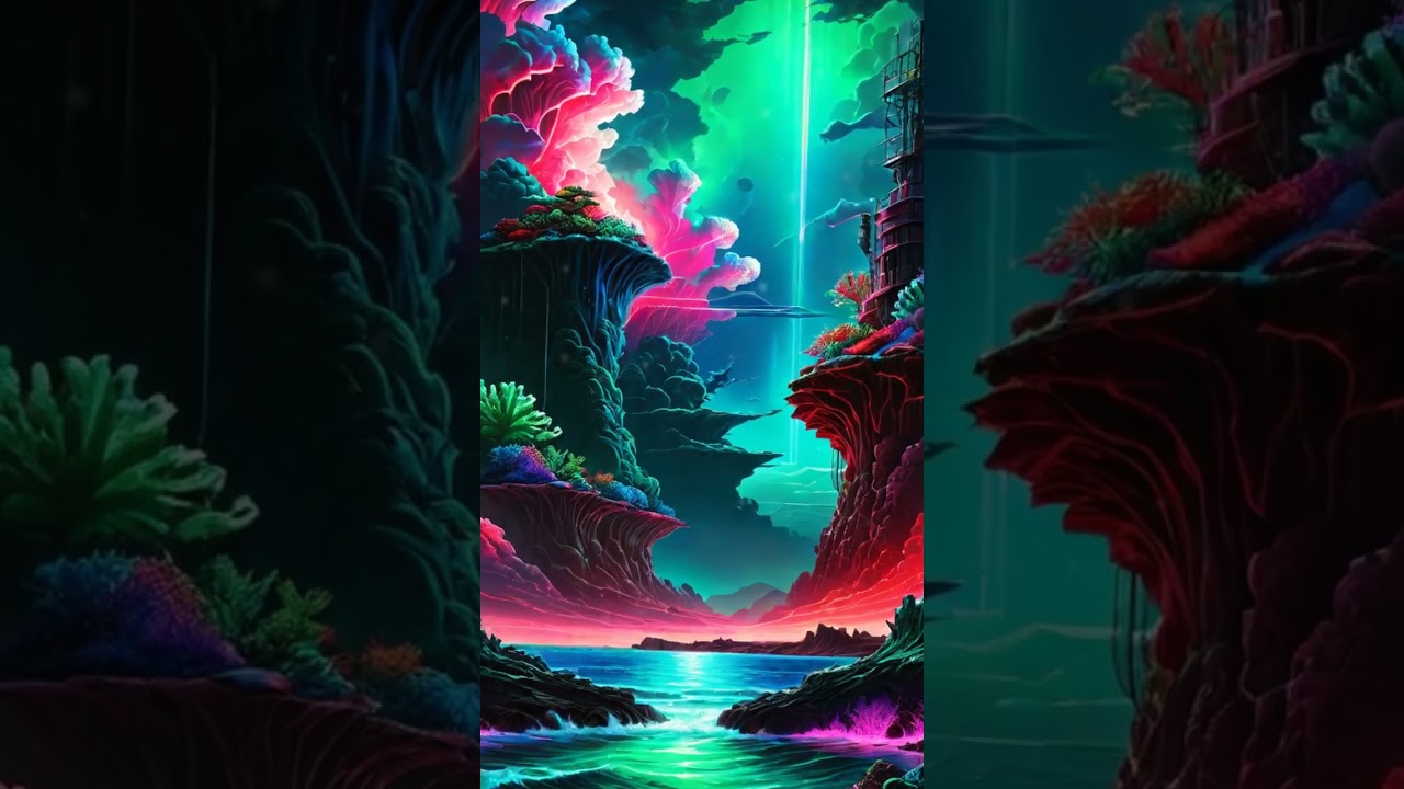 Neon Coral Reefs: Dive Into Another World