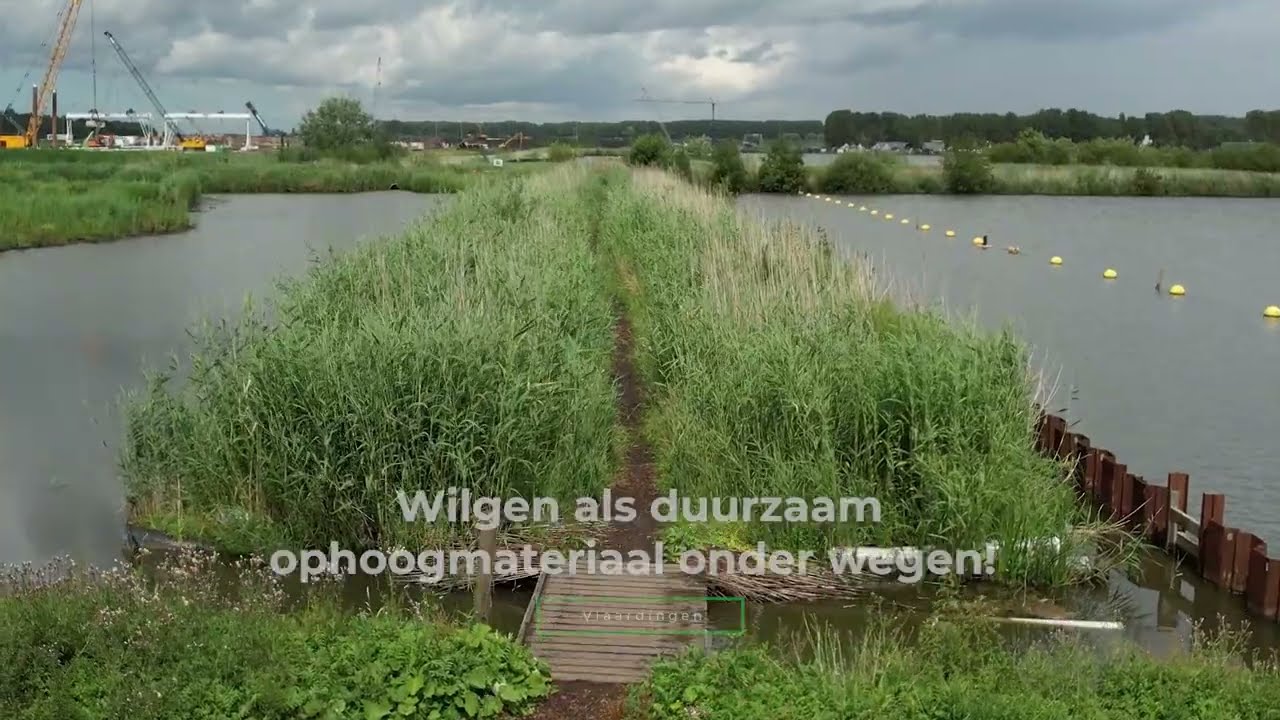 Natuurlijke ophoog materialen | wilgen onder asfaltweg |  Krabbeplas Vlaardingen | van Aalsburg BV