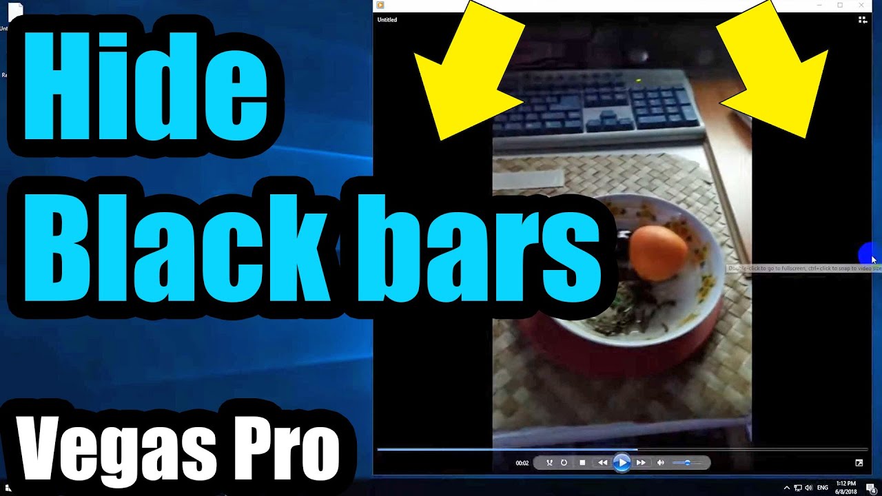 How to eliminate Vertical Black Bars from a video? (Vegas Pro)
