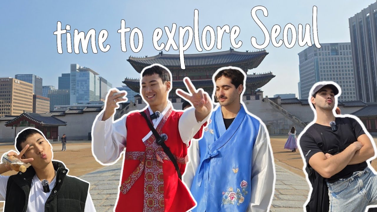 HIKING for the FIRST TIME in SEOUL + Wearing Traditional KOREAN HANBOK +famous NETFLIX STREET MARKET