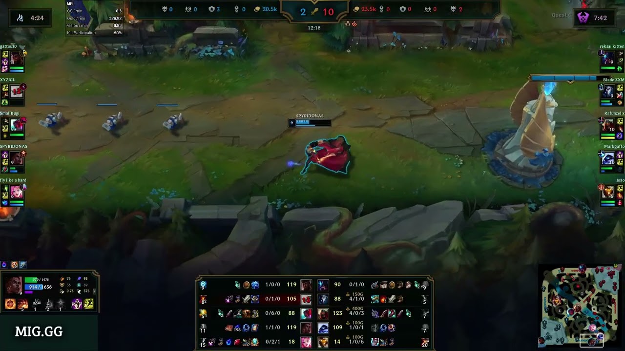MEL VS XERATH ADC GAMEPLAY GRANDMASTER I