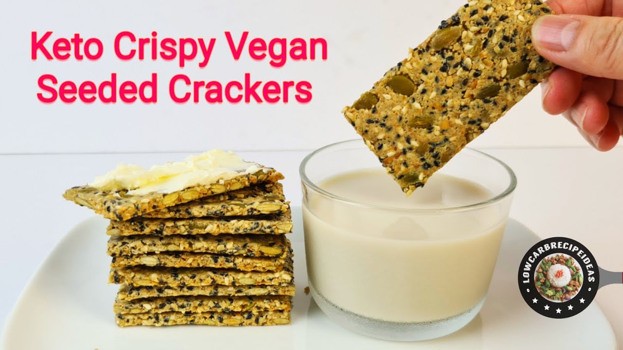 HOW TO MAKE KETO CRISPY VEGAN SEEDED CRACKERS