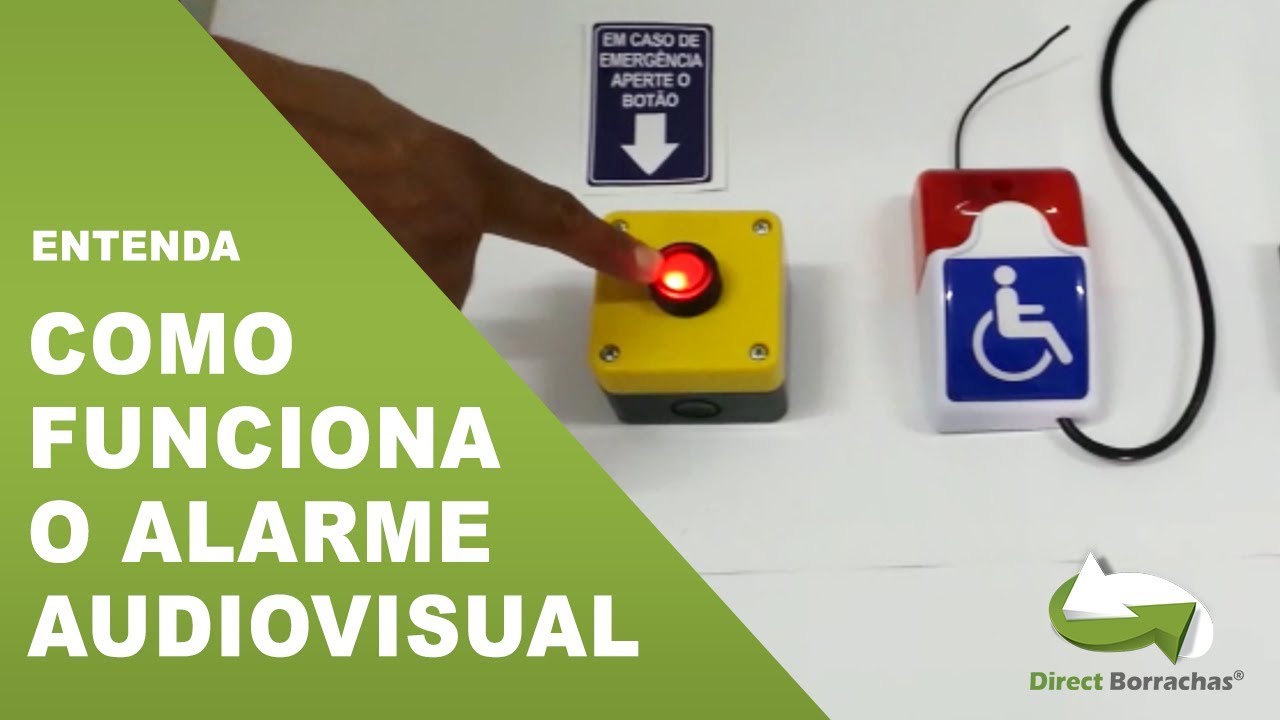 Alarme audiovisual - Sirene Para Banheiro PcD e Idoso