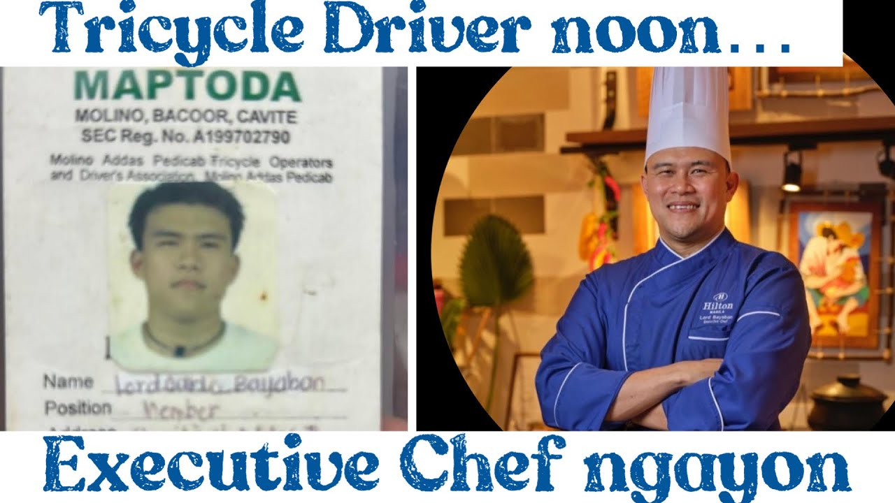 CHEF LORD CARLO BAYABAN : ang mga HIRAP na pinagdaanan sa pagiging Tricycle Driver bago maging CHEF 