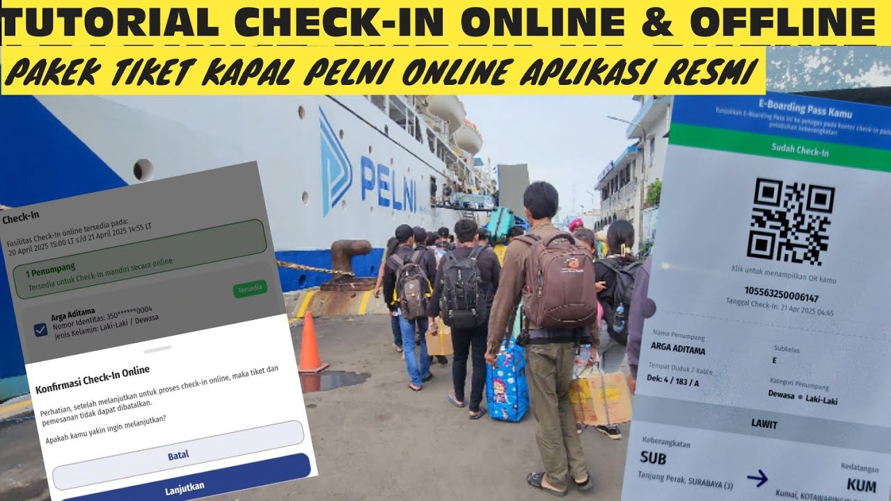 TUTORIAL CHECK-IN ONLINE DAN OFFLINE SAAT MEMBELI TIKET KAPAL PELNI ONLINE DENGAN APLIKASI RESMI‼️