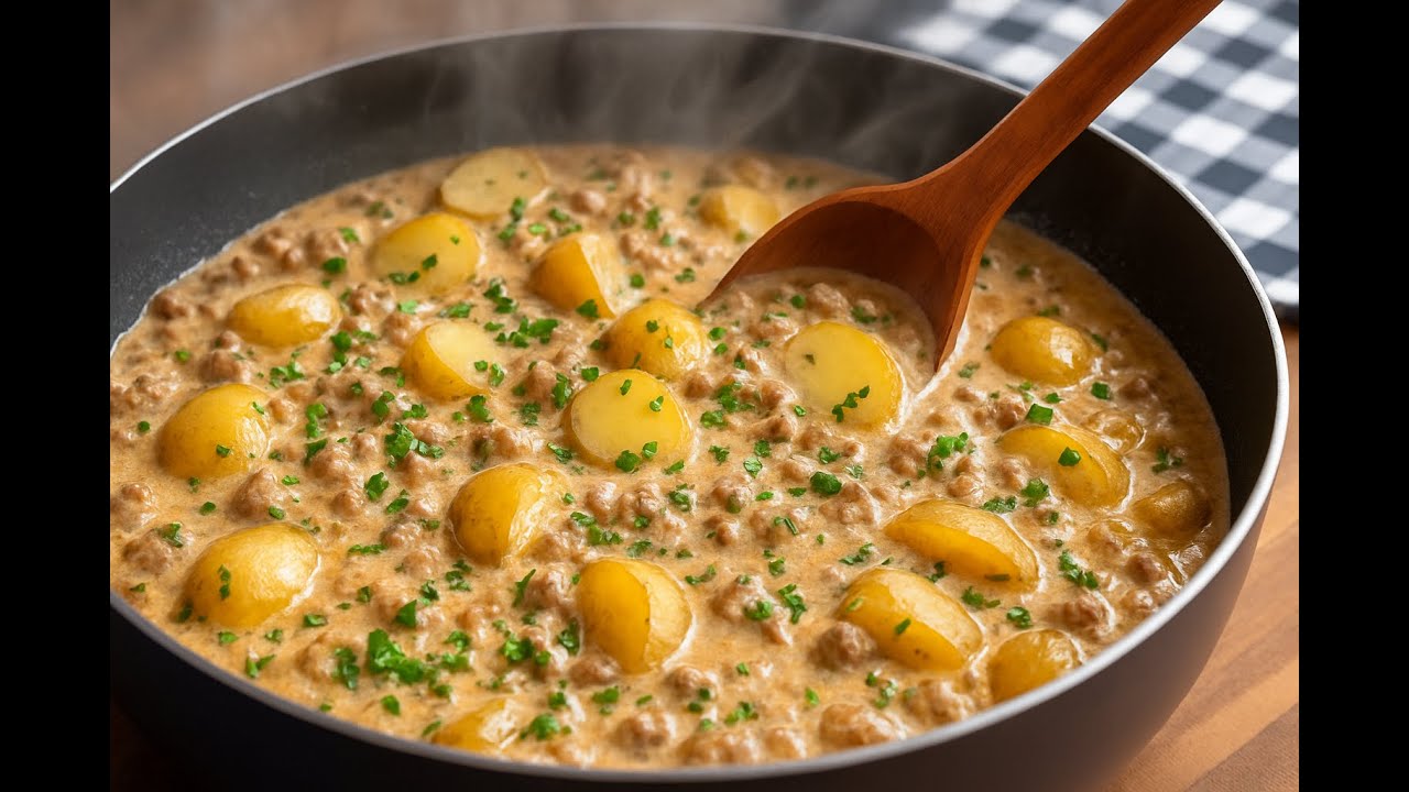 Creamy Ground Beef & Potatoes – Dinner in 30 Minutes!