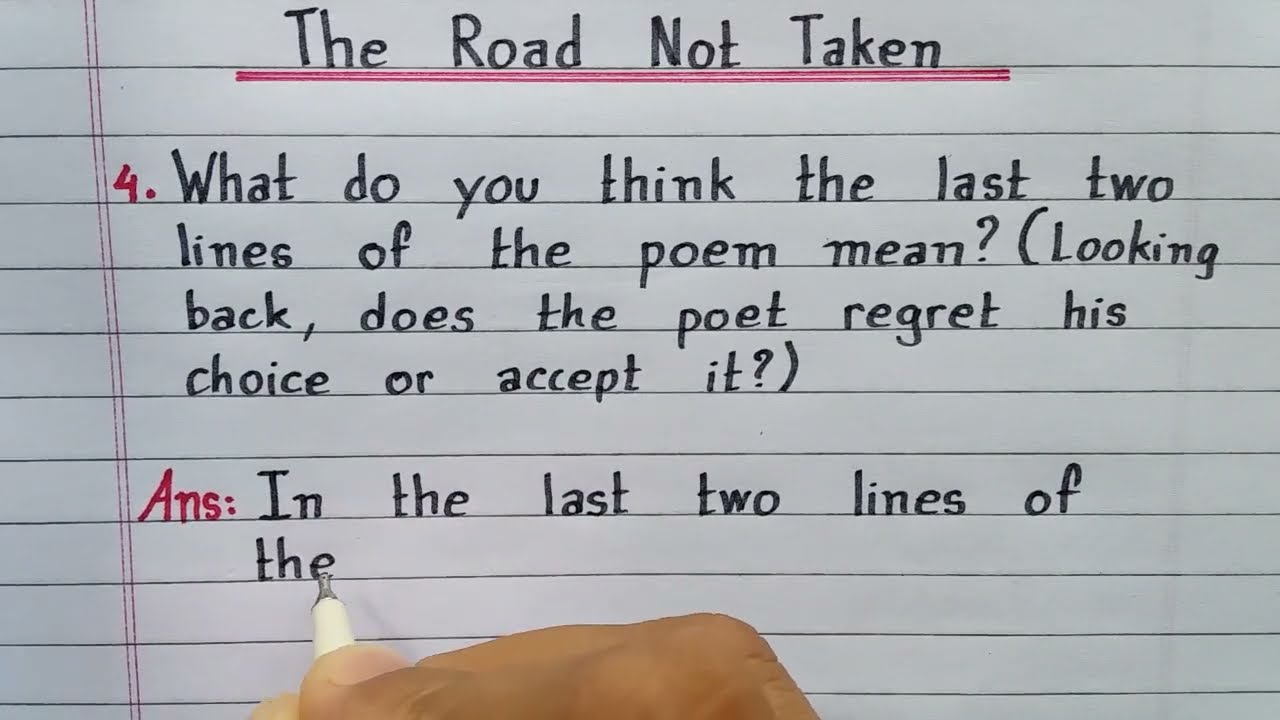 What do you think the last two lines of the poem mean? || The Road Not Taken || Class 9 English ||
