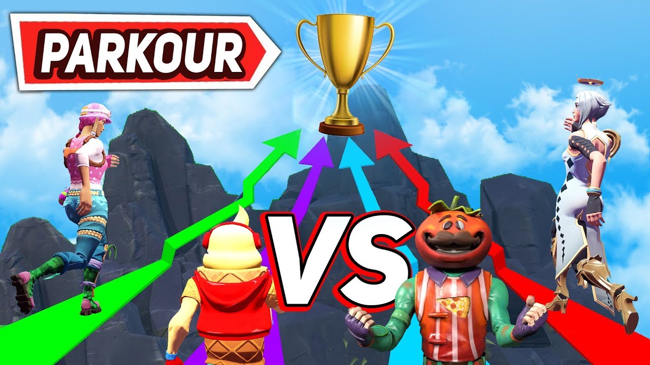 *NUEVA CARRERA PARKOUR* YOUTUBERS 6 FORTNITE PARKOUR