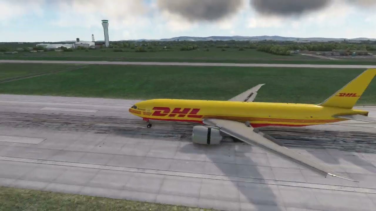 DHL 777-F Dublin Approach (Microsoft Flight Simulator)