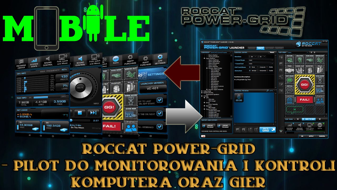 Roccat Power-Grid - Pilot Do Monitorowania i Kontroli Komputera Oraz Gier