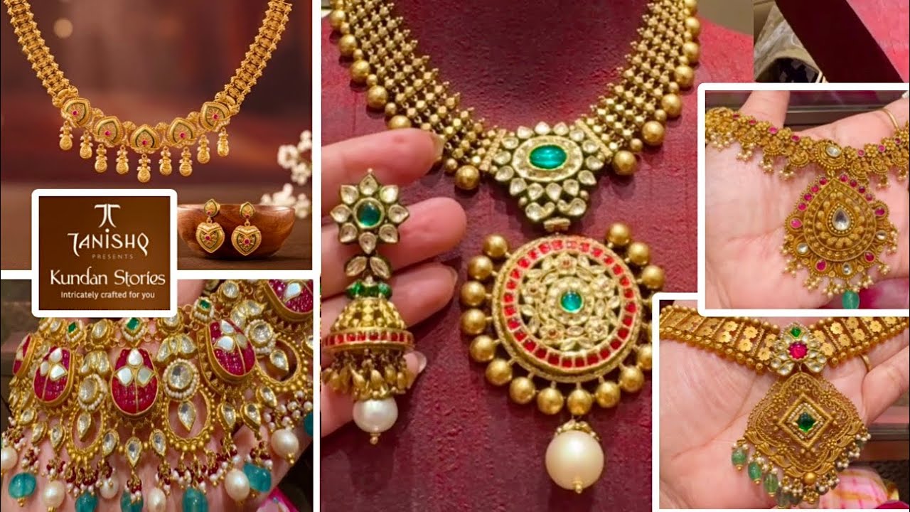 Tanishq New Kundan Stories Necklace Sets/Bridal Sets/Kundan/Gold Necklace Design/#Vadodara/Deeya