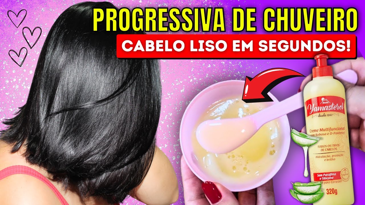 PROGRESSIVA CASEIRA DE CHUVEIRO! BASTA 1 X PRA DEIXAR QUALQUER CABELO LINDO!