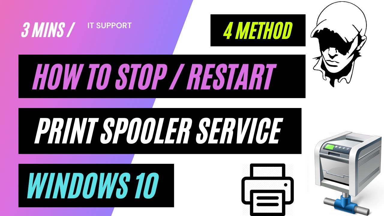 How to Stop / Restart Print Spooler Service in Windows 10