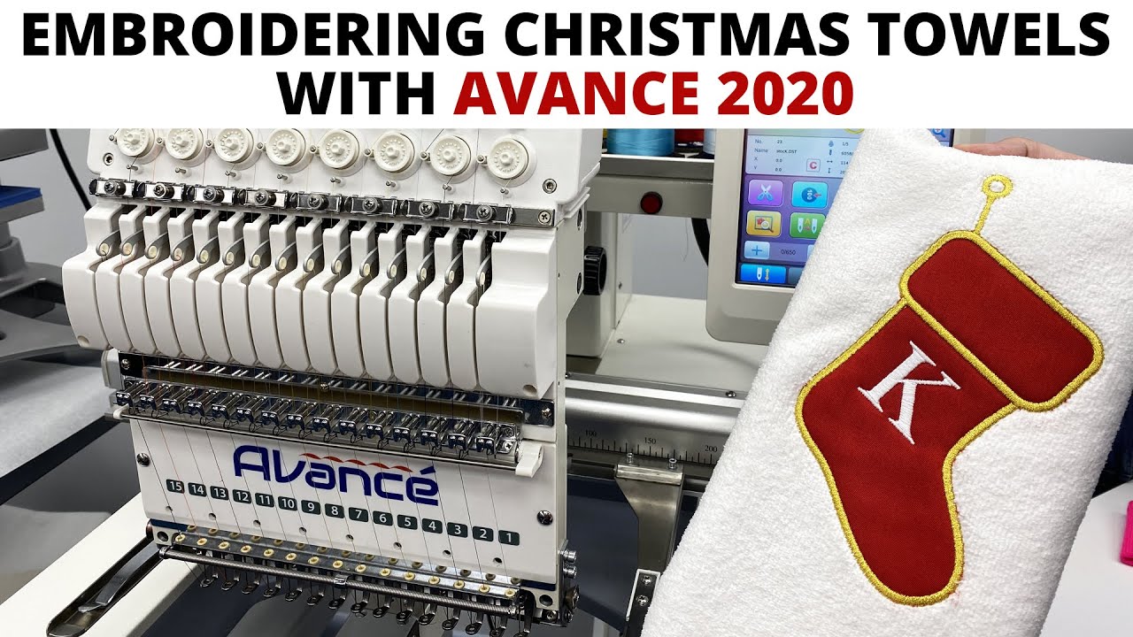 Custom Christmas Towels | Applique Embroidery with Avancé 1501C 2020