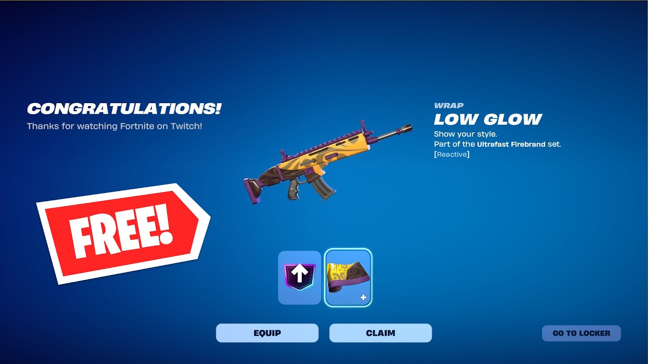 Как получить *БЕСПЛАТНУЮ* обёртку Low Glow в Fortnite | Twitch Drop
